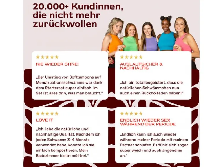 Hera Organics Menstruationsschwamm Grösse M 3 Stück