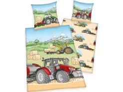 Herding Kinder Bettwäschegarnitur Traktor 160 x 210 cm
