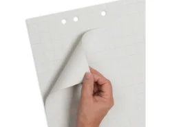 Herlitz Flipchart Block 65 x 98 cm, kariert, Weiss, 5 Stück