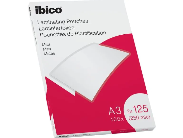 Ibico Laminierfolie A3, 125 µm, 100 Stück, Wasserabweisend; Matt