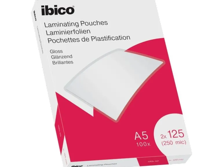 Ibico Laminierfolie Ibico A5, 125 µm, 100 Stück, Wasserabweisend