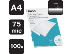 Ibico Laminierfolie Ibico A4, 75 µm, 100 Stück, Wassserabweisend