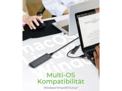 ICY BOX Externes Gehäuse USB Type-C für M.2 NVMe & SATA SSD