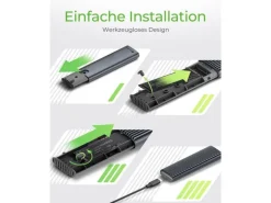 ICY BOX Externes Gehäuse USB Type-C für M.2 NVMe & SATA SSD
