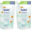 Isana Flüssigseife Sensitiv Nachfüllbeutel 2 x 850 ml