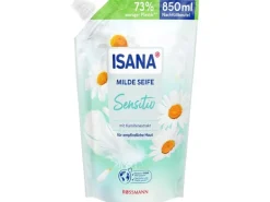 Isana Flüssigseife Sensitiv Nachfüllbeutel 2 x 850 ml