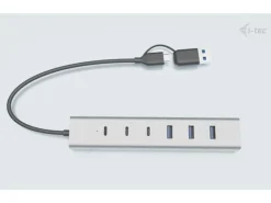 i-tec USB-Hub USB-C/USB-A, Metall, 3x USB-C, 4x USB-A