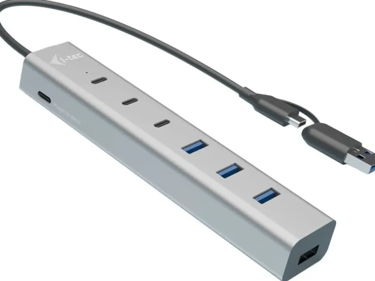 i-tec USB-Hub USB-C/USB-A, Metall, 3x USB-C, 4x USB-A