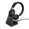 Jabra Headset Evolve2 65 Duo MS Schwarz, USB-C, inkl. Ladestation