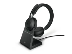 Jabra Headset Evolve2 65 Duo MS Schwarz, USB-A, inkl. Ladestation