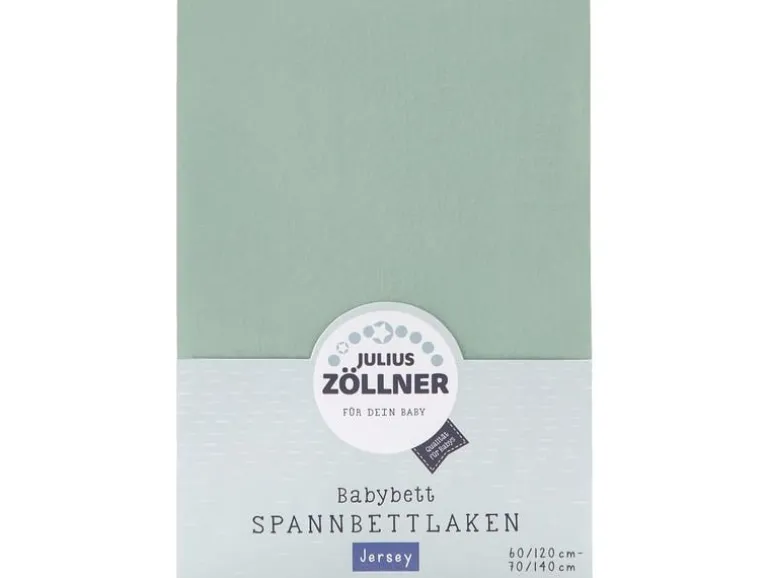 Julius Zöllner Fix-Leintuch Jersey Salbei 70 x 140 cm