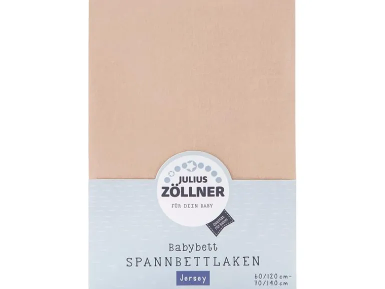 Julius Zöllner Fix-Leintuch Jersey Sand 70 x 140 cm
