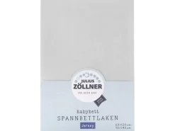 Julius Zöllner Fix-Leintuch Jersey Hellgrau 70 x 140 cm