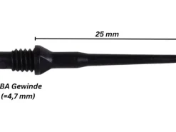 Karella Softspitzen Keypoint 100 Stück – Schwarz