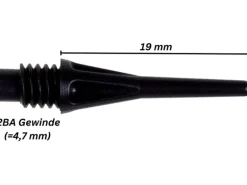 Karella Softspitzen PRO-TIP 100 Stück – Schwarz