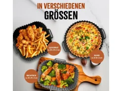 KitchBo Silikonform 20 x 20 x 6.3 cm, Schwarz / Grau