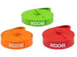 KOOR Fitnessband 3er-Set, mittel bis extra stark