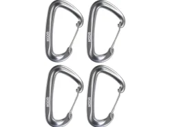 KOOR Karabinerhaken Fissare, Silber, 4 Stück