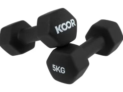 KOOR Kurzhantel-Set 5 kg, Schwarz