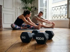 KOOR Kurzhantel-Set 5 kg, Schwarz