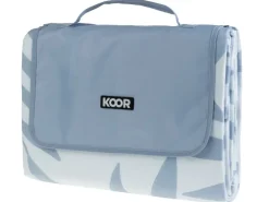 KOOR Picknickdecke Leaves, Blau 200 x 250 cm