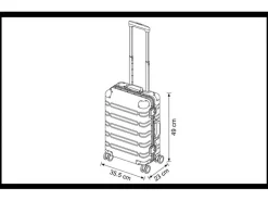 KOOR Reisekoffer Aluminium 40 L, Silber