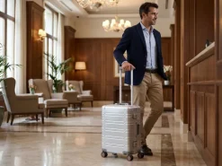 KOOR Reisekoffer Aluminium 40 L, Silber