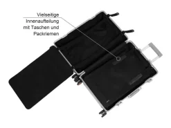 KOOR Reisekoffer Aluminium 63 L, Silber