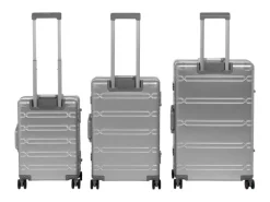 KOOR Reisekoffer Aluminium 63 L, Silber