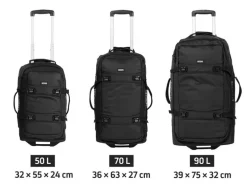 KOOR Reisekoffer Jiibs 70 L, Schwarz