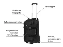 KOOR Reisekoffer Jiibs 50 L, Schwarz