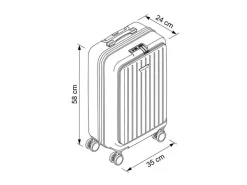 KOOR Reisekoffer Malea 39.5 L, Schwarz