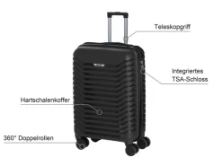 KOOR Reisekoffer Manila 95 L, Schwarz