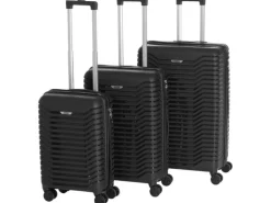 KOOR Reisekofferset Manila 3-teilig, Schwarz