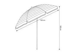 KOOR Sonnenschirm Lido 180 cm, mehrfarbig