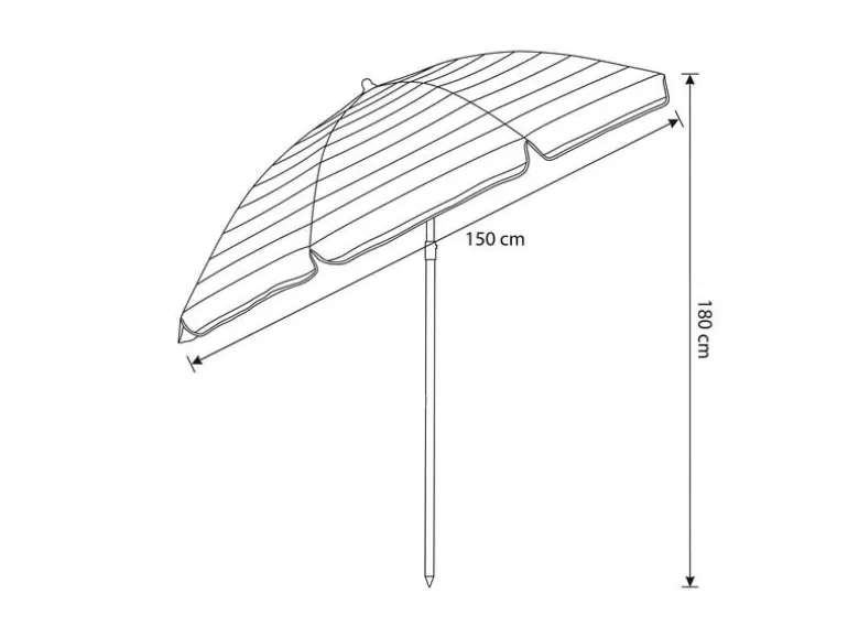 KOOR Sonnenschirm Lido 180 cm, mehrfarbig