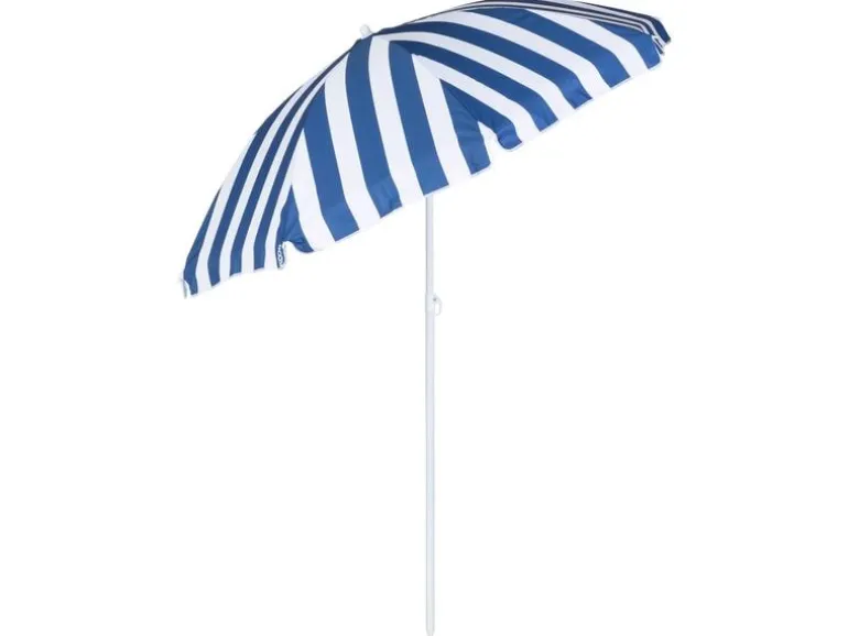 KOOR Sonnenschirm Marino 180 cm, Blau/Weiss