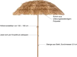 KOOR Sonnenschirm Tiki, 180 cm