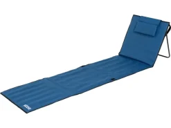 KOOR Strandmatte Calma Blu mit verstellbarer Kopfstütze, 220 cm