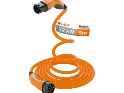 Lapp Ladekabel Helix für Elektroauto Typ 2, 22 kW, 5 m, Orange