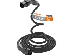 Lapp Ladekabel Helix für Elektroauto Typ 2, 22 kW, 5 m, Schwarz