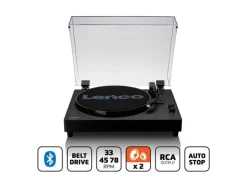 Lenco LS-60BK Bluetooth Retro-Design Holzgehäuse
