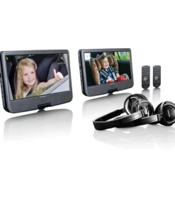 Lenco Portabler Dual DVD Player DVP-1046BK