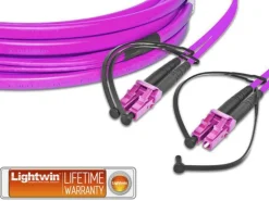 Lightwin LWL-Patchkabel Multimode LC – LC, OM4, Duplex, 2 m