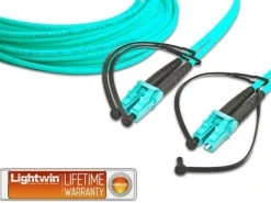 Lightwin LWL-Patchkabel Multimode LC – LC, OM3, Duplex, 1 m