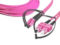 Lightwin LWL-Patchkabel Multimode LC – SC, OM4, Duplex, 2 m