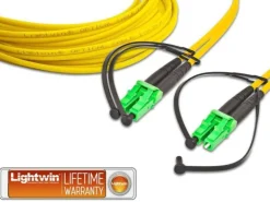 Lightwin LWL-Patchkabel Singlemode LC/APC – LC/APC, OS2, Duplex, 1 m