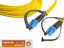 Lightwin LWL-Patchkabel Singlemode LC – LC, OS2, Duplex, 2 m