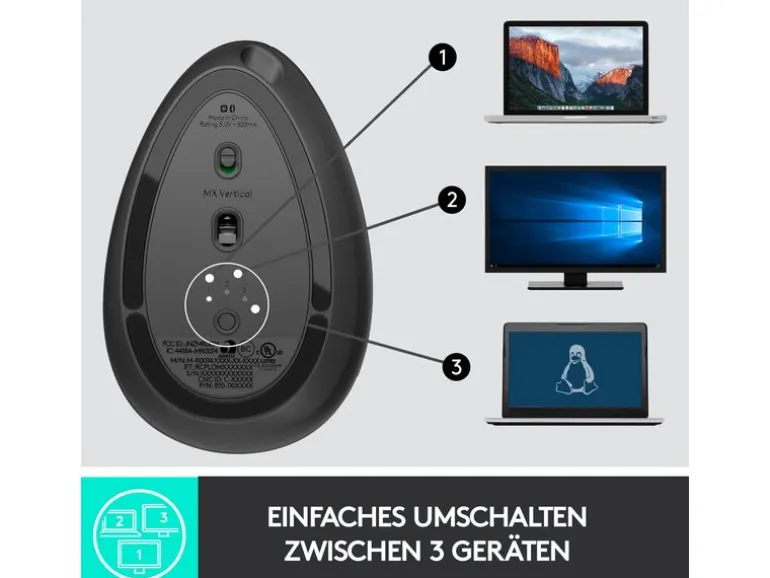 Logitech Ergonomische Maus MX Vertical
