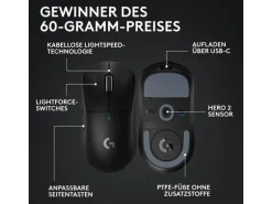 Logitech Gaming-Maus Pro X Superlight 2 Lightspeed Schwarz